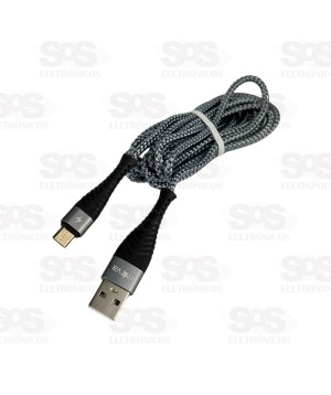 Cabo De Dados 3.4A Micro USB V8 2 Metros Inova Prime CBO-20295