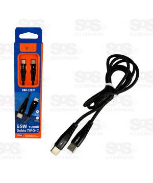 Cabo De Dados Duplo Type C 65W 1 Metro Inova CBO-12221