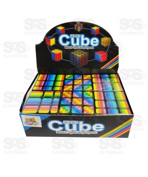 Cubo Mágico 6cm Arco Íris caixa com 6 Unidades Toy King TK-4153