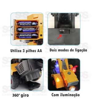 Touro Tratoristas Com Giro de 360 Graus ,Luz e Som Toy King TK-AB6357