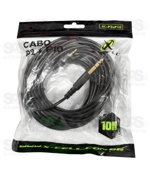 Cabo P2 Para P10 Estéreo 10 Metros X-cell XC-P2xP10