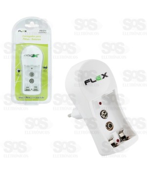 Carregador Para Pilhas e Bateria Flex FX-C11