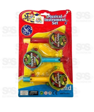 Instrumento Infantil Cabulete 3 Peças Toy King TK-AB5104