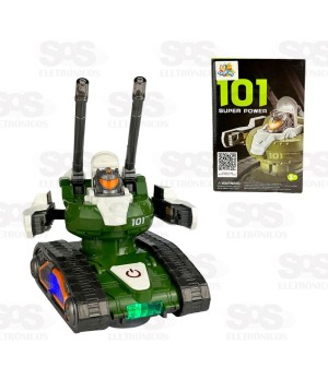 Tanque De Guerra Robô Com Luzes e Sons Toy King TK-AB6358