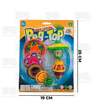 Beyblade 5 Piões Divertidos Cores sortidas Toy King TK-AB6294