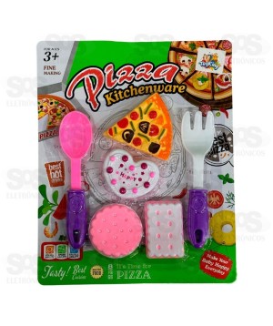 Conjunto Comidinhas Pizza 6 Peças Toy King TK-AB5330