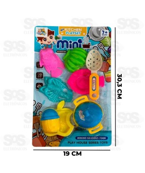 Conjunto Comidinhas Kitchen 9 Peças Toy King TK-AB4003