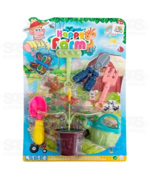 Conjunto Jardinagem 8 Peças Toy King TK-AB4413
