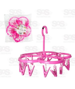 Varal Multiuso Flor Com 15 Prendedores Caerus CRS-1867