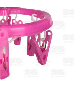 Varal Multiuso Flor Com 15 Prendedores Caerus CRS-1867