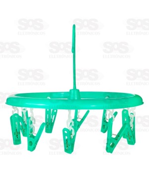 Mini Varal Multiuso Com 10 Prendedores Caerus CRS-1866