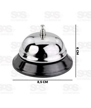 Sino Campainha De Mesa 85MM Som Alto Clássico Caerus CRS-1870