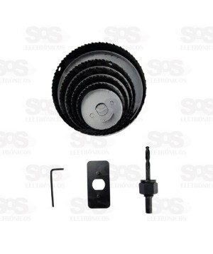 Jogo De Serra Copos 8 Peças Troya Tools TRY-6128