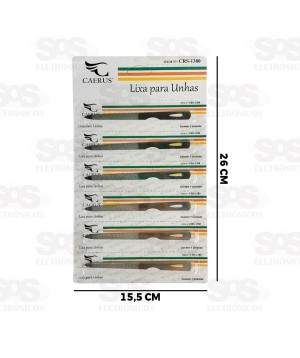 Lixa Para Unhas Aço 6 Unidades Caerus CRS-1380