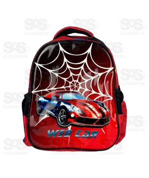 Mochila Média Infantil 3 Bolsos Estampas Descoladas Variadas FUC40