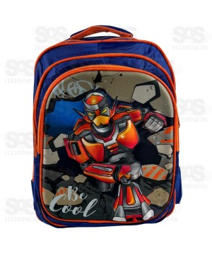 Mochila Grande 3D Alto Relevo 5 Bolsos Estampas Fashion B-D606-16 B-D547-16