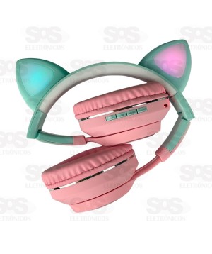 Fone De Ouvido Orelhas De Gatinho RGB Altomex A-079