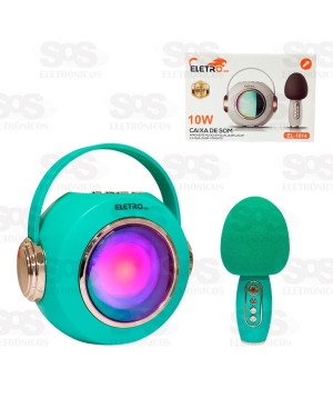 Caixa De Som Bluetooth 10W Com Microfone Eletromex EL-1014