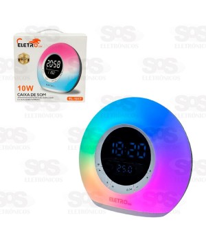 Caixa De Som 10W Com Painel Digital Eletromex EL-1017