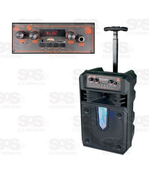 Caixa De Som 10W Com Microfone e Controle KTS-1631