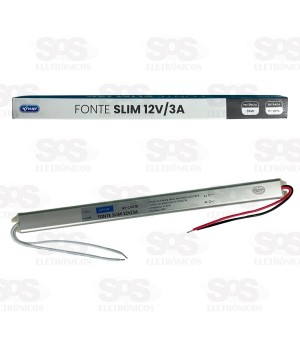 Fonte Slim 36W Para Fita LED 12V/3A Knup KP-CA570