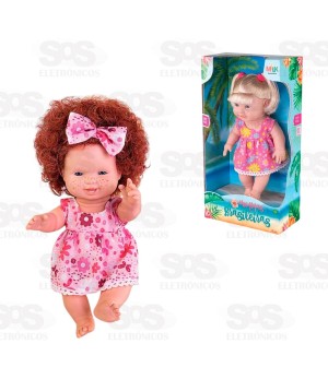 Boneca Meninas Brasileiras Ruiva 33CM Milk 641