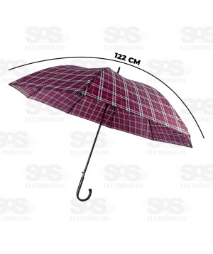 Guarda Chuva Automático Grande Xadrez 90CM Caerus CRS-2004