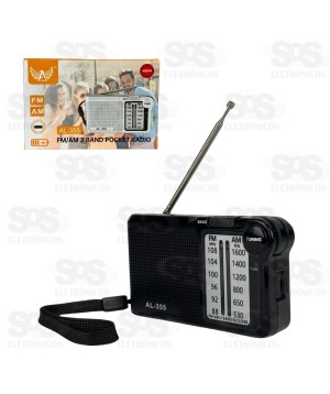 Mini Rádio De Bolso FM/AM 2 Bandas Retrô Altomex AL-355