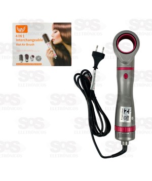 Escova De Cabelo Modeladora Com 4 Acessórios 110V Altomex DJ-044