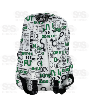 Mochila Universitária 4 Bolsos Estampas Variadas AL-C-888-45