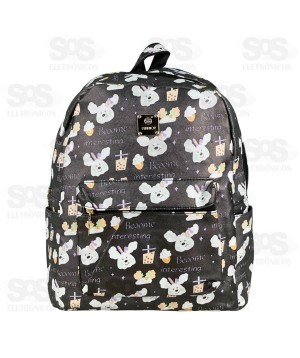 Mochila Feminina 4 Bolsos Estampas Fofinhas Altomex AL-07-3012