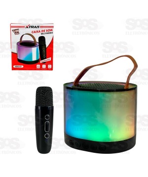 Mini Caixa de Som 10W Com Microfone Alterador de Voz Xtrad XDG-57