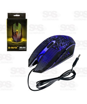 Mouse Gamer 3600 DPI Com Fio USB 3.0 B-Max BM-614