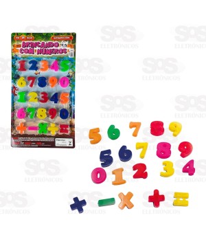 Jogo De Matemática Brincando Com Números 25 Peças Pica Pau 889