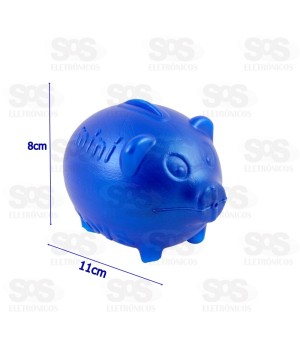 Kit Com 3 Mini Cofre Porco Plástico Colorido Mini Toys 737A