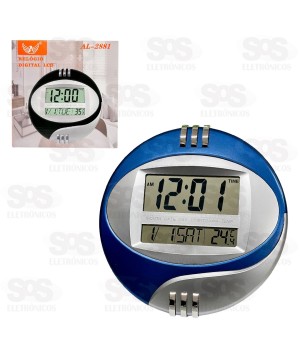 Relógio Digital De Parede e Mesa Com Despertador Altomex AL-2881