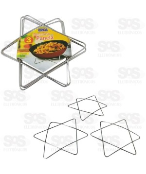 Descanso de Panela Aço 3 Peças 1818