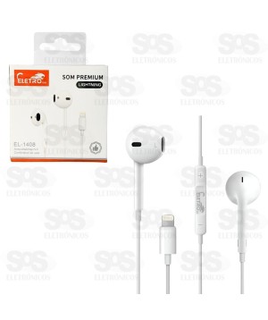 Fone De Ouvido Com Microfone Iphone Premium Eletromex EL-1408