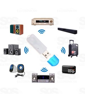 Receptor de Áudio Bluetooth USB Dongle Eletromex EL-1830