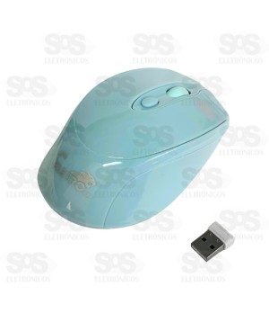 Mouse Sem Fio Recarregável Bluetooth e Antena Eletromex EL-2104