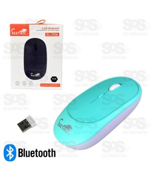 Mouse Sem Fio Recarregável Bluetooth e Antena Eletromex EL-2106