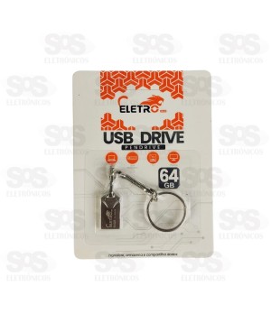 Pen Drive Chaveiro 64GB Eletromex EL-AU-64