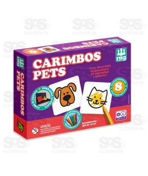 Carimbos Pets Com 6 Giz de Cera NIg 0130