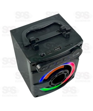 Caixa De Som 8W Com Suporte de Celular Eletromex EL-1055
