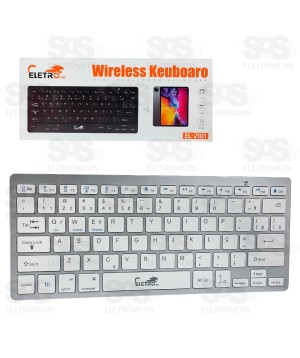 Mini Teclado Sem Fio Bluetooth Ultra Fino Eletromex EL-2101