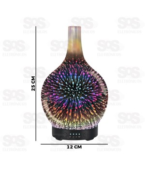 Difusor Umidificador De Ar 3D 120ML Com LED Eletromex EL-5502
