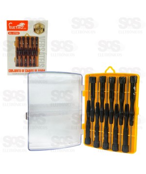 Kit de Chaves de Precisão 10 Peças Eletromex EL-1702