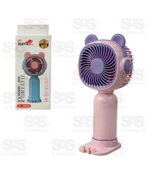 Ventilador Portátil De Mesa Orelhinhas Eletromex EL-3604