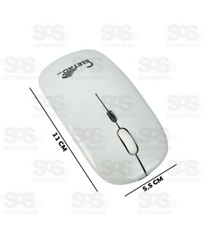 Mouse Sem Fio Recarregável Bluetooth e Antena Eletromex EL-2103