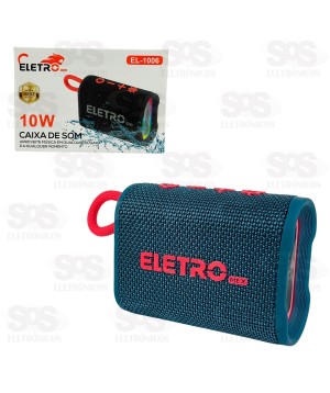 Caixa De Som Com LED Resistente à Água 5W Eletromex EL-1006